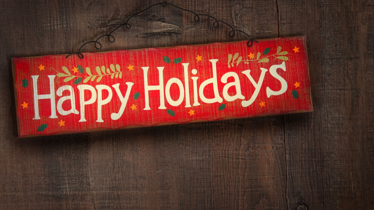 Happy Holidays for 1280 x 720 HDTV 720p resolution