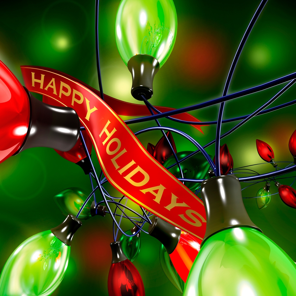 Happy Holidays Everyone for 1024 x 1024 iPad resolution