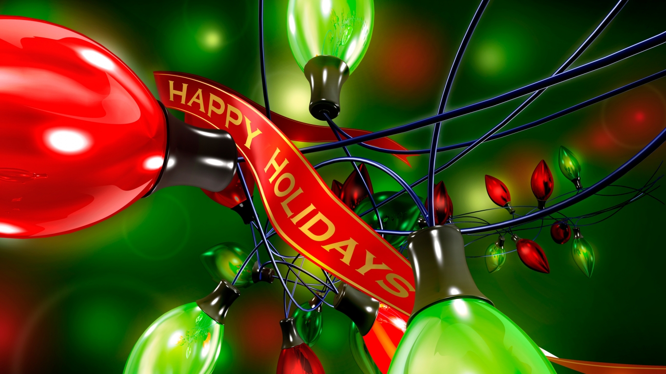 Happy Holidays Everyone for 1366 x 768 HDTV resolution