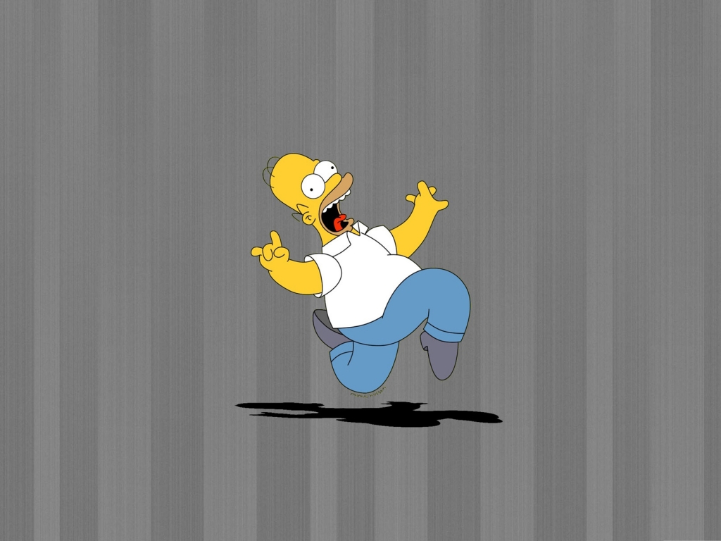 Happy Homer Simpson for 1024 x 768 resolution