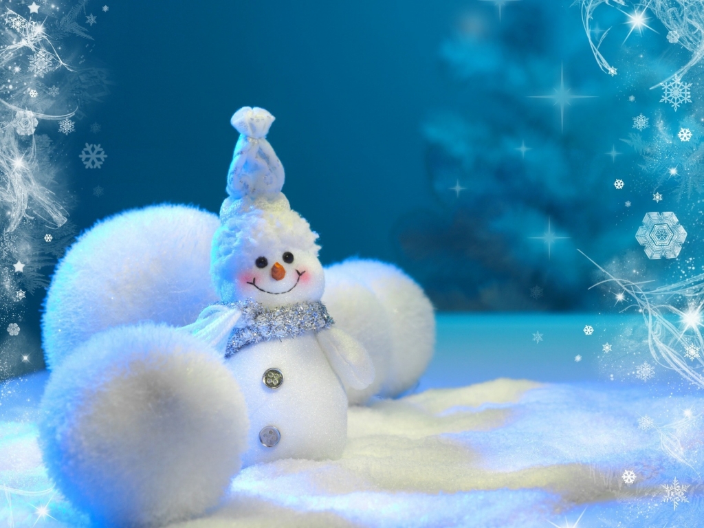 Happy Little Snowman for 1024 x 768 resolution