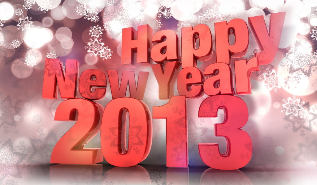 Happy New 2013 for 1024 x 600 widescreen resolution