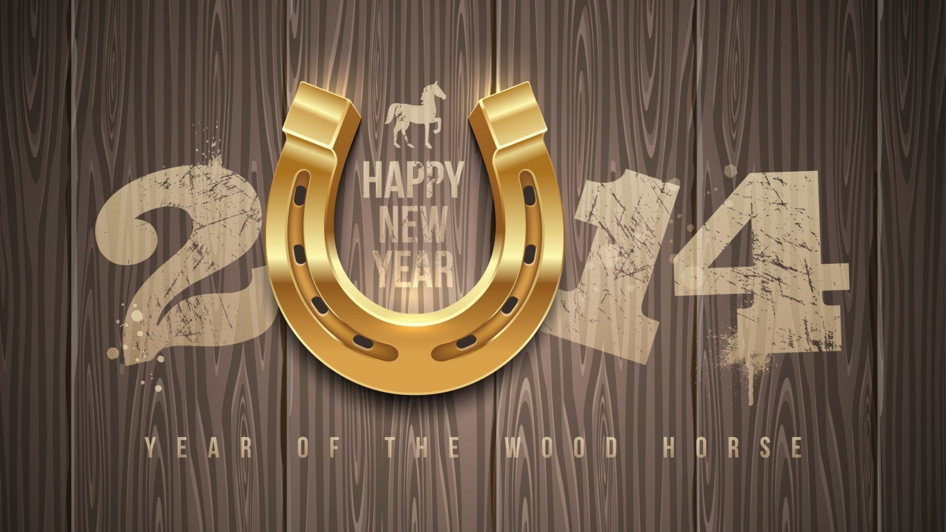 Happy New 2014 for 1366 x 768 HDTV resolution
