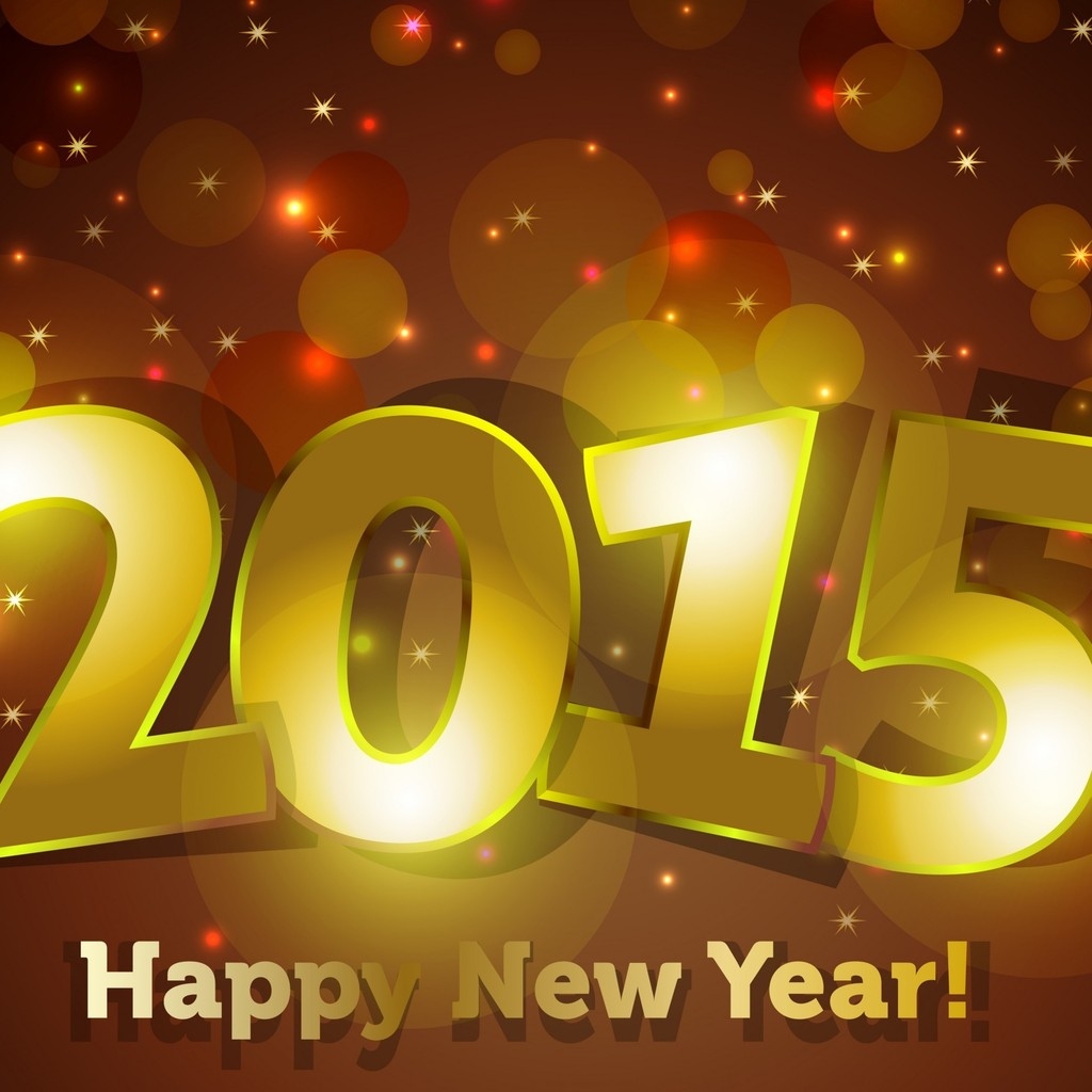 Happy New 2015  for 1024 x 1024 iPad resolution