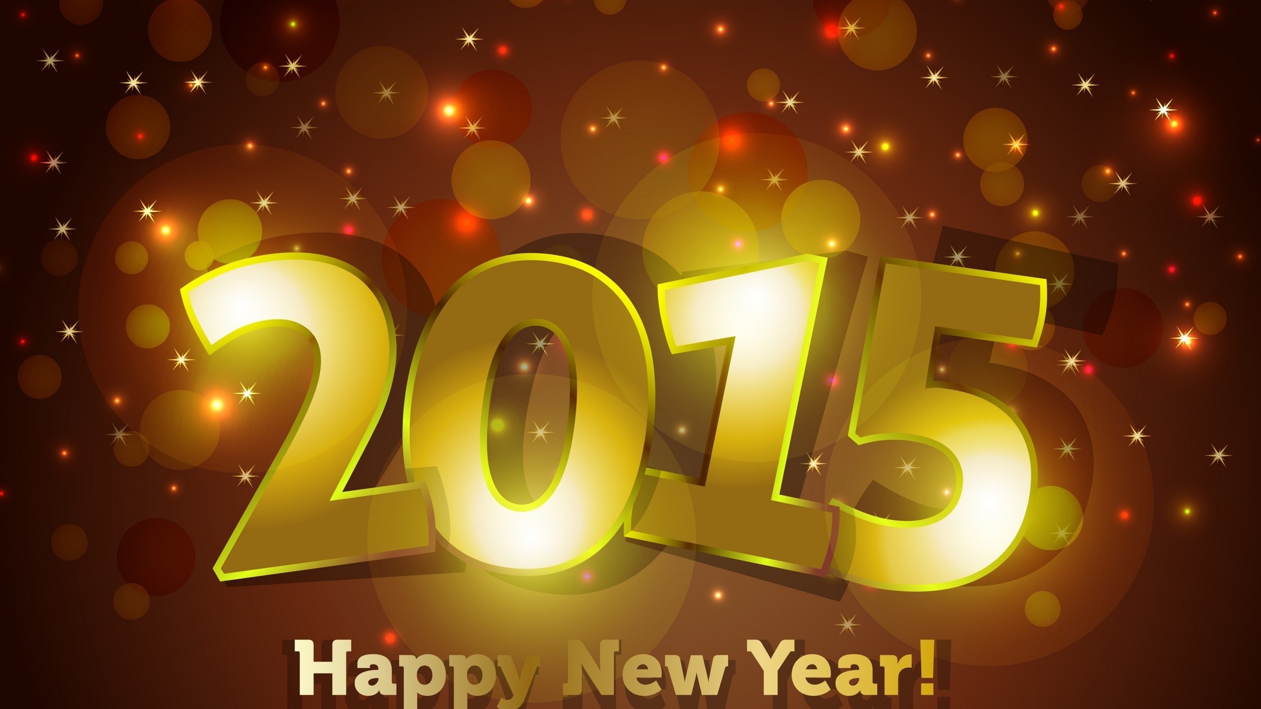 Happy New 2015  for 2560x1440 HDTV resolution