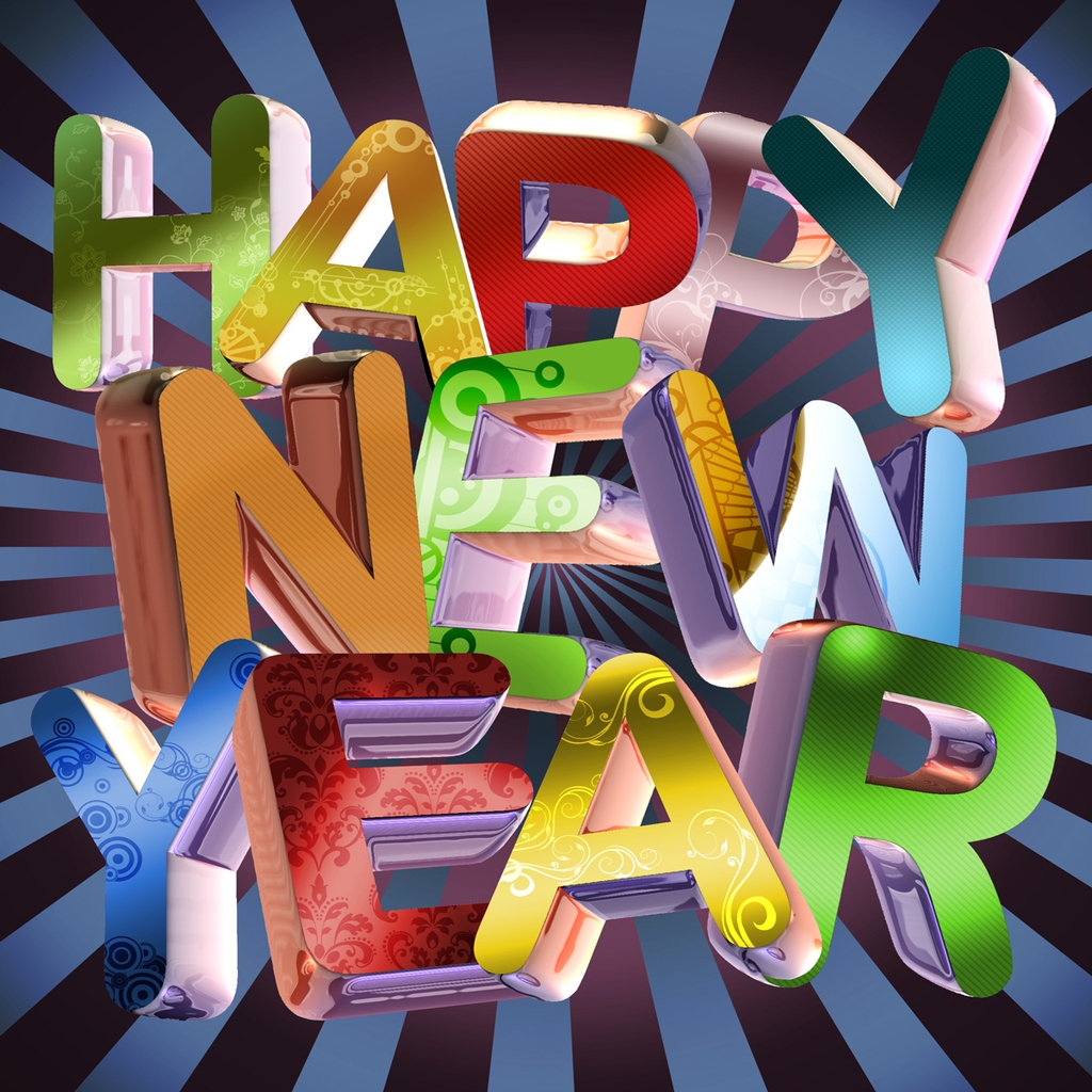 Happy New Year for 1024 x 1024 iPad resolution
