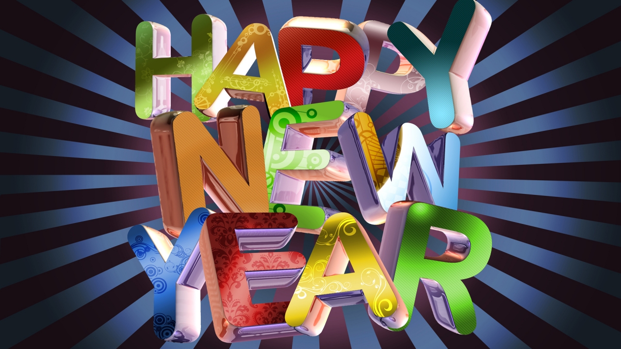 Happy New Year for 1280 x 720 HDTV 720p resolution