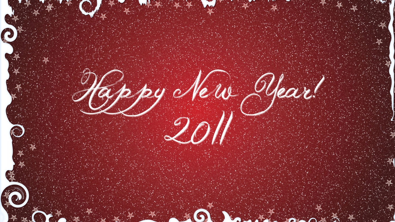Happy New Year 2011 for 1366 x 768 HDTV resolution