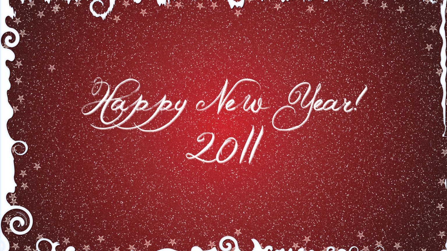 Happy New Year 2011 for 1536 x 864 HDTV resolution