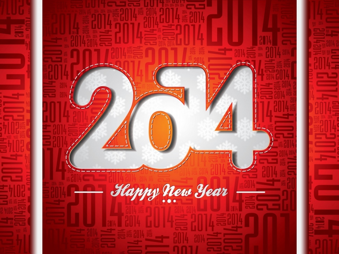 Happy New Year 2014 for 1152 x 864 resolution