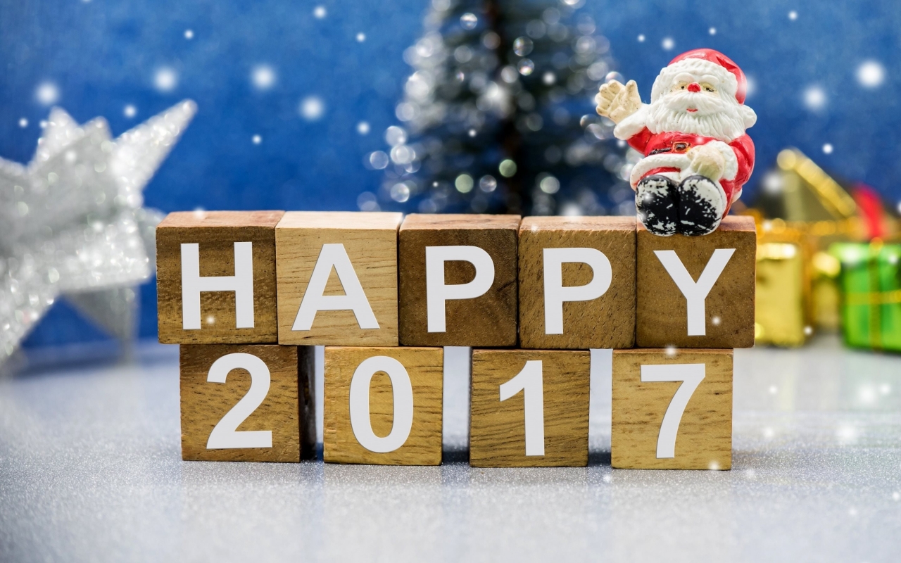 Happy New Year 2017 for 1280 x 800 widescreen resolution
