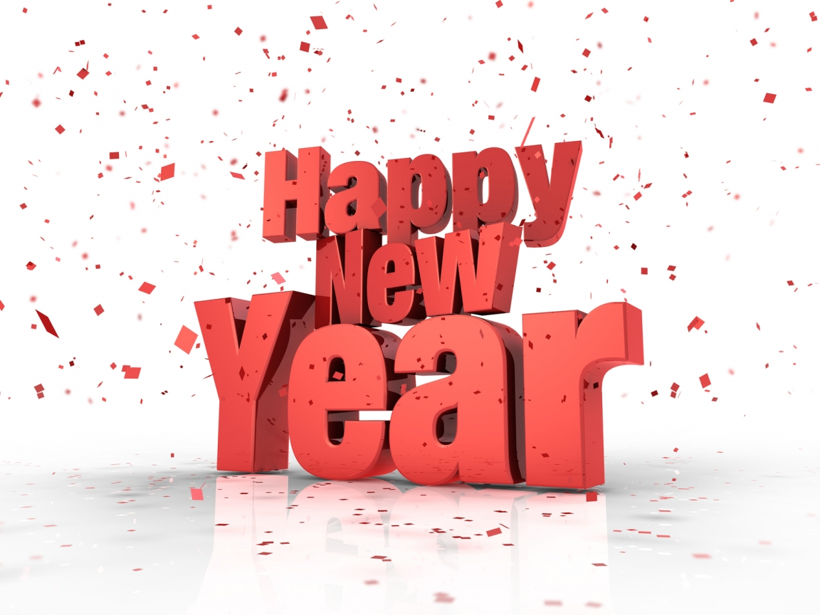 Happy New Year Font for 1152 x 864 resolution