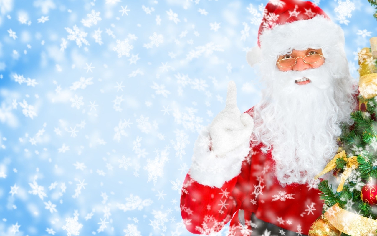 Happy Santa for 1280 x 800 widescreen resolution