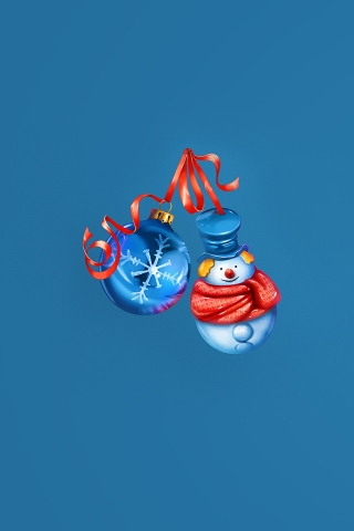 Happy Santa Globe for 320 x 480 iPhone resolution