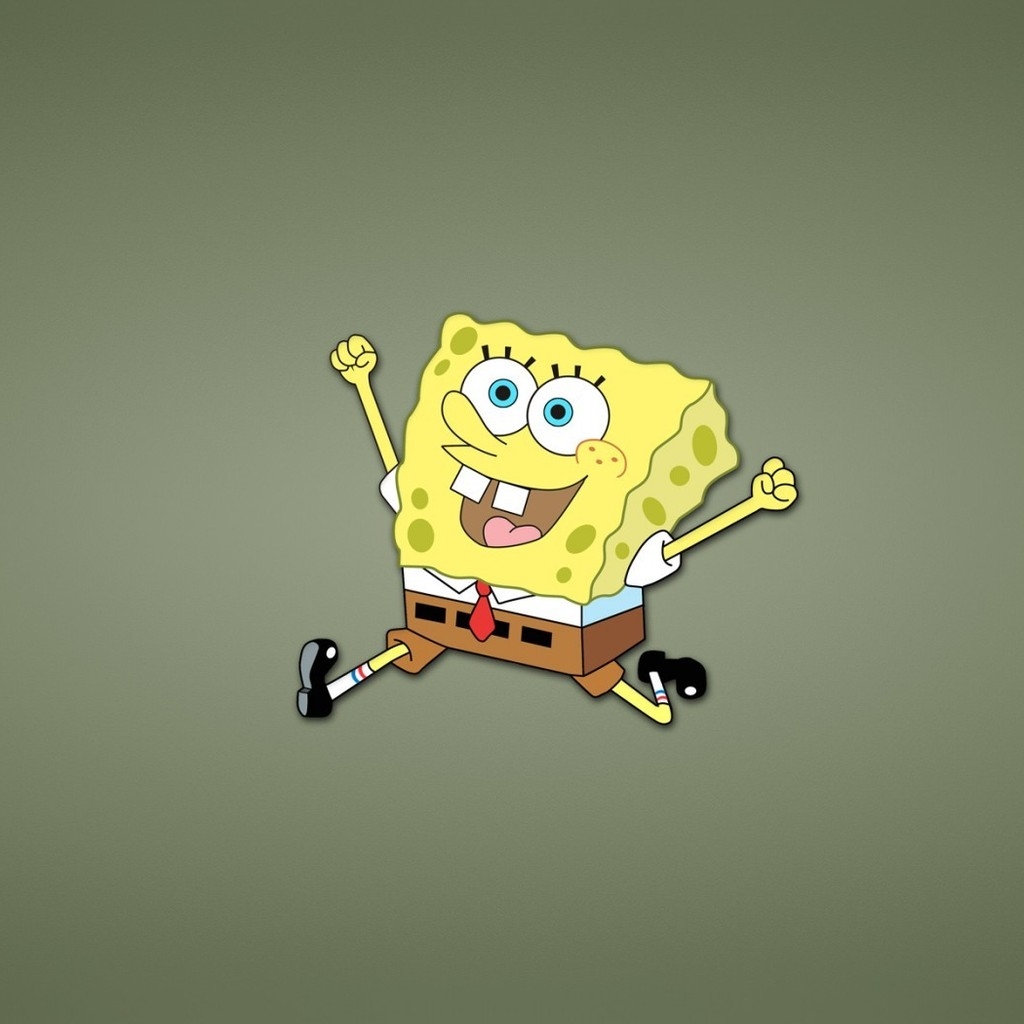 Happy SpongeBob SquarePants for 1024 x 1024 iPad resolution