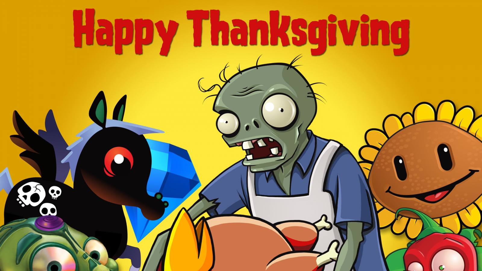 Happy Thanksgiving for 1600 x 900 HDTV resolution