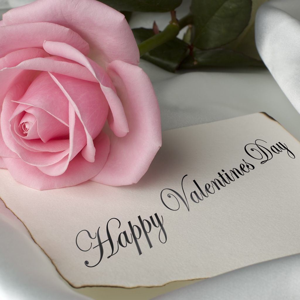 Happy Valentines Day Card for 1024 x 1024 iPad resolution