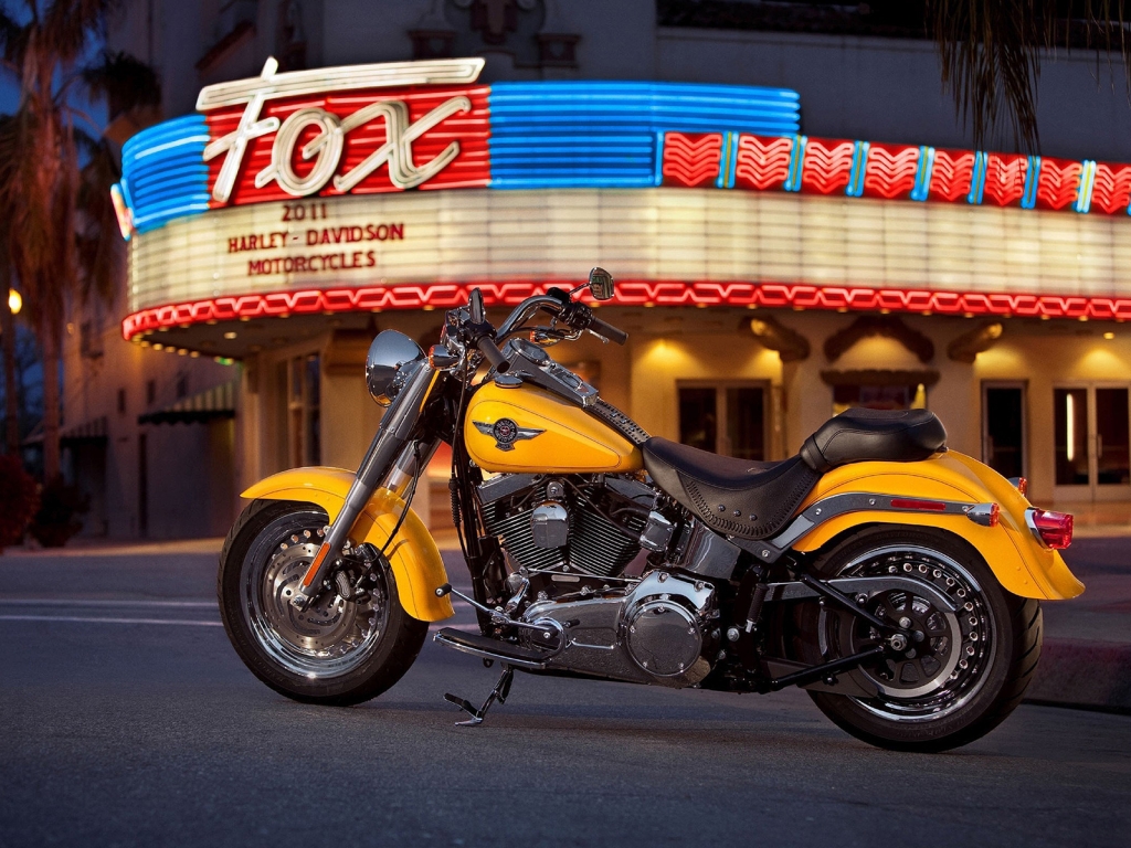 Harley Davidson Fatboy for 1024 x 768 resolution