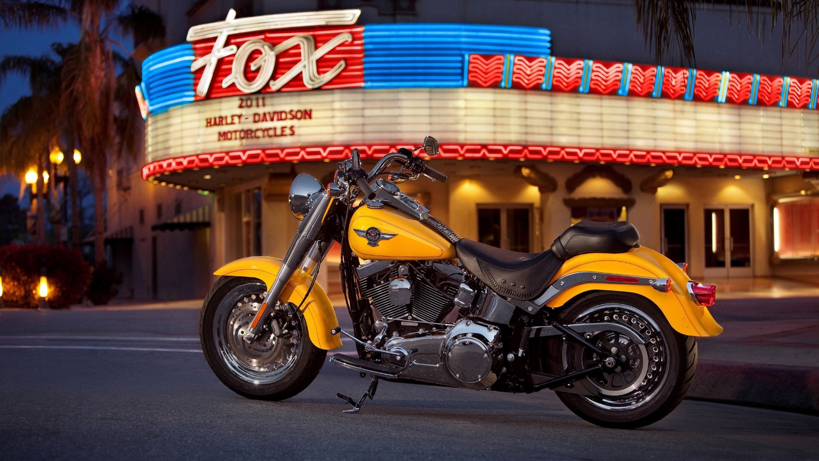 Harley Davidson Fatboy for 1600 x 900 HDTV resolution