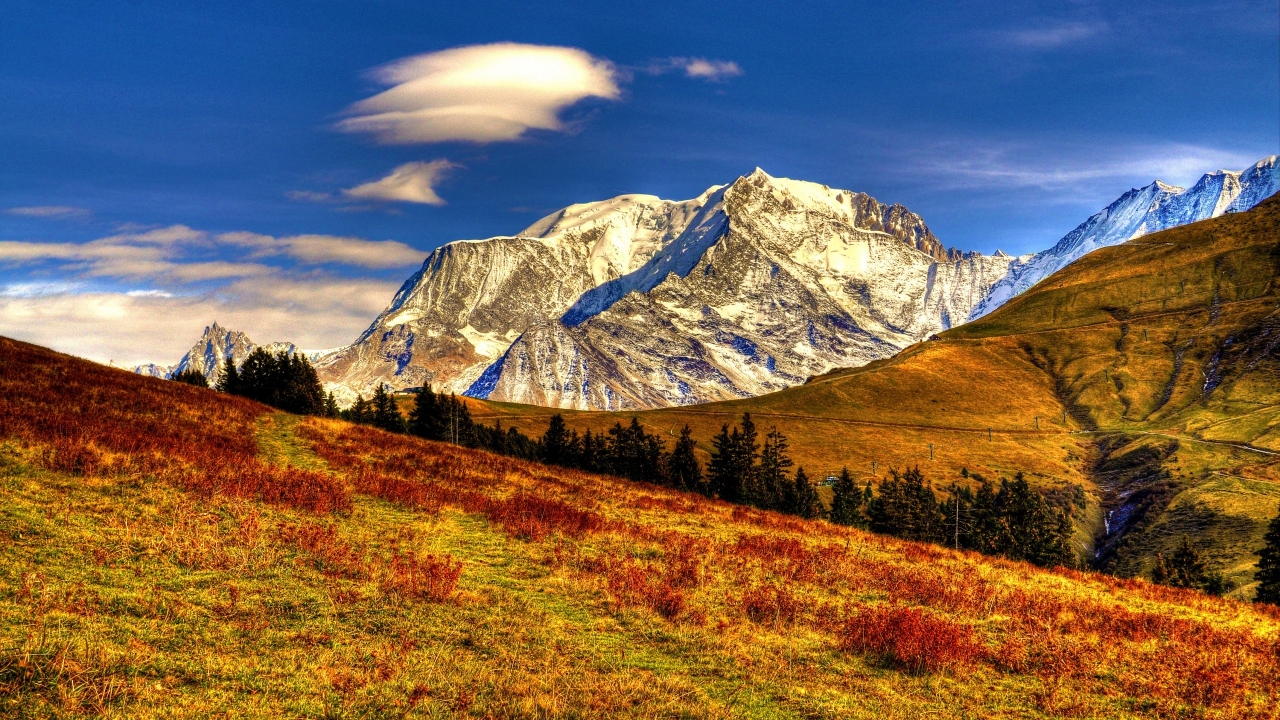 HDR Mountain Landscape for 1280 x 720 HDTV 720p resolution