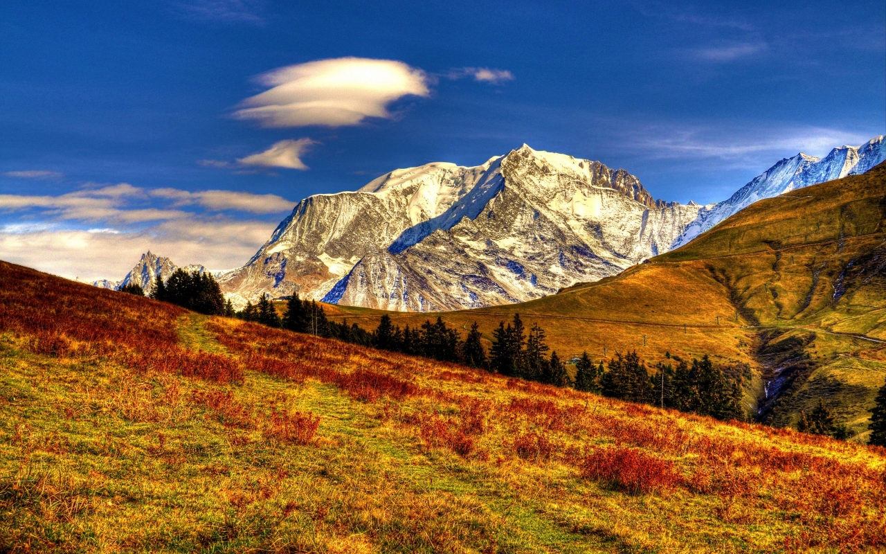 HDR Mountain Landscape for 1280 x 800 widescreen resolution