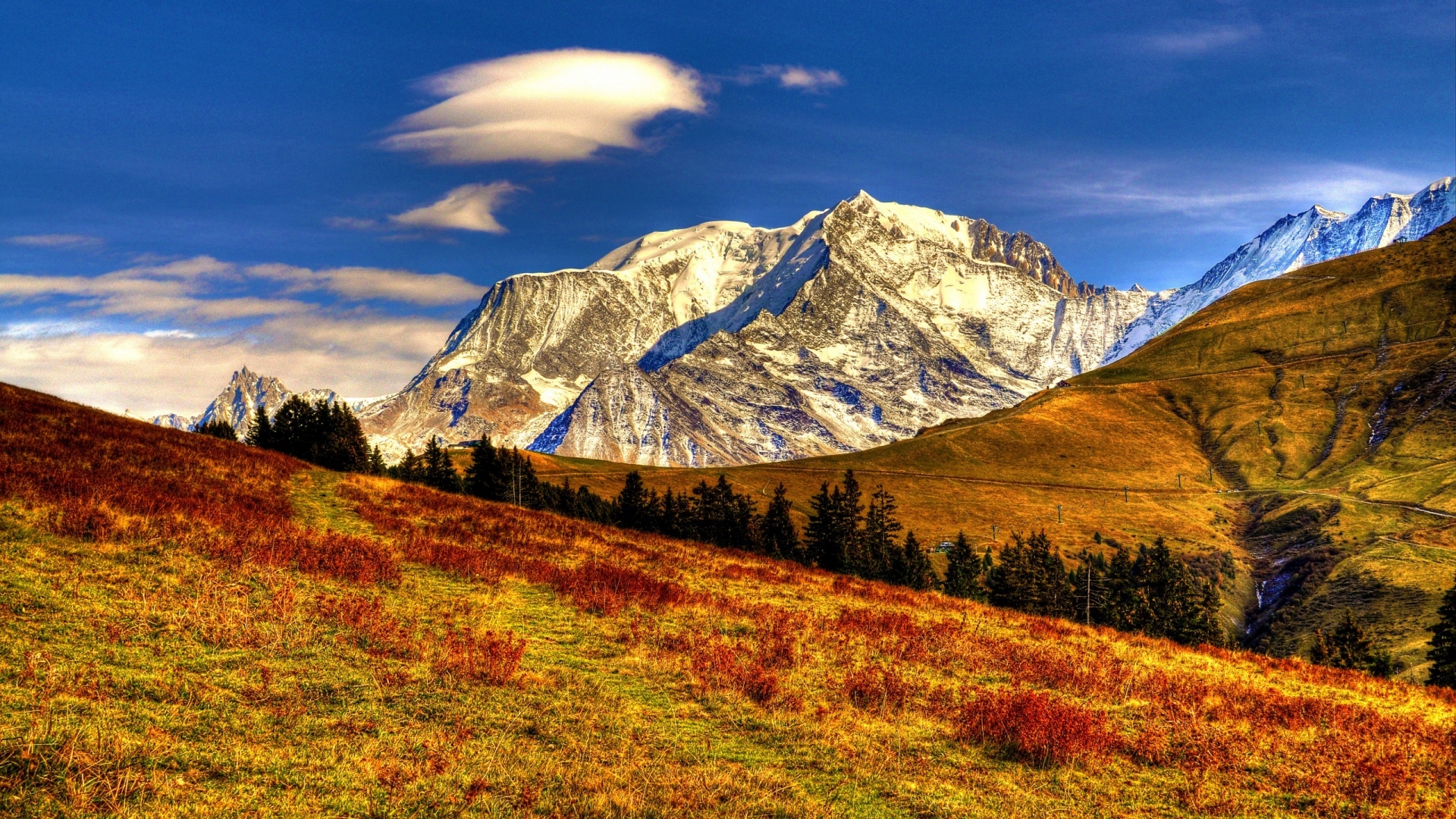 HDR Mountain Landscape for 1920 x 1080 HDTV 1080p resolution