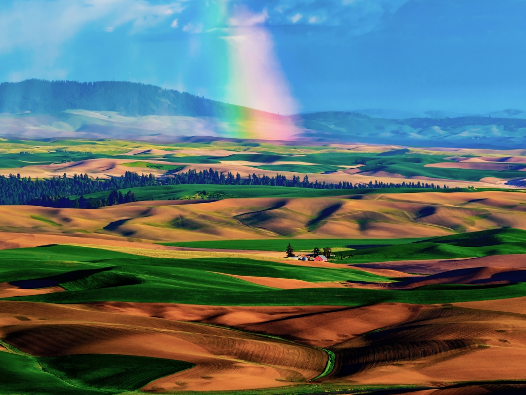 HDR Rainbow Landscape for 1024 x 768 resolution
