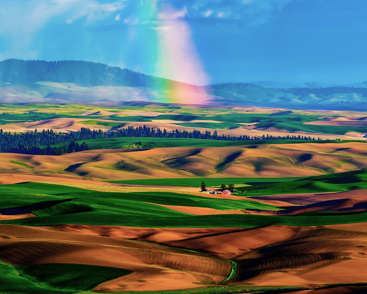 HDR Rainbow Landscape for 1280 x 1024 resolution