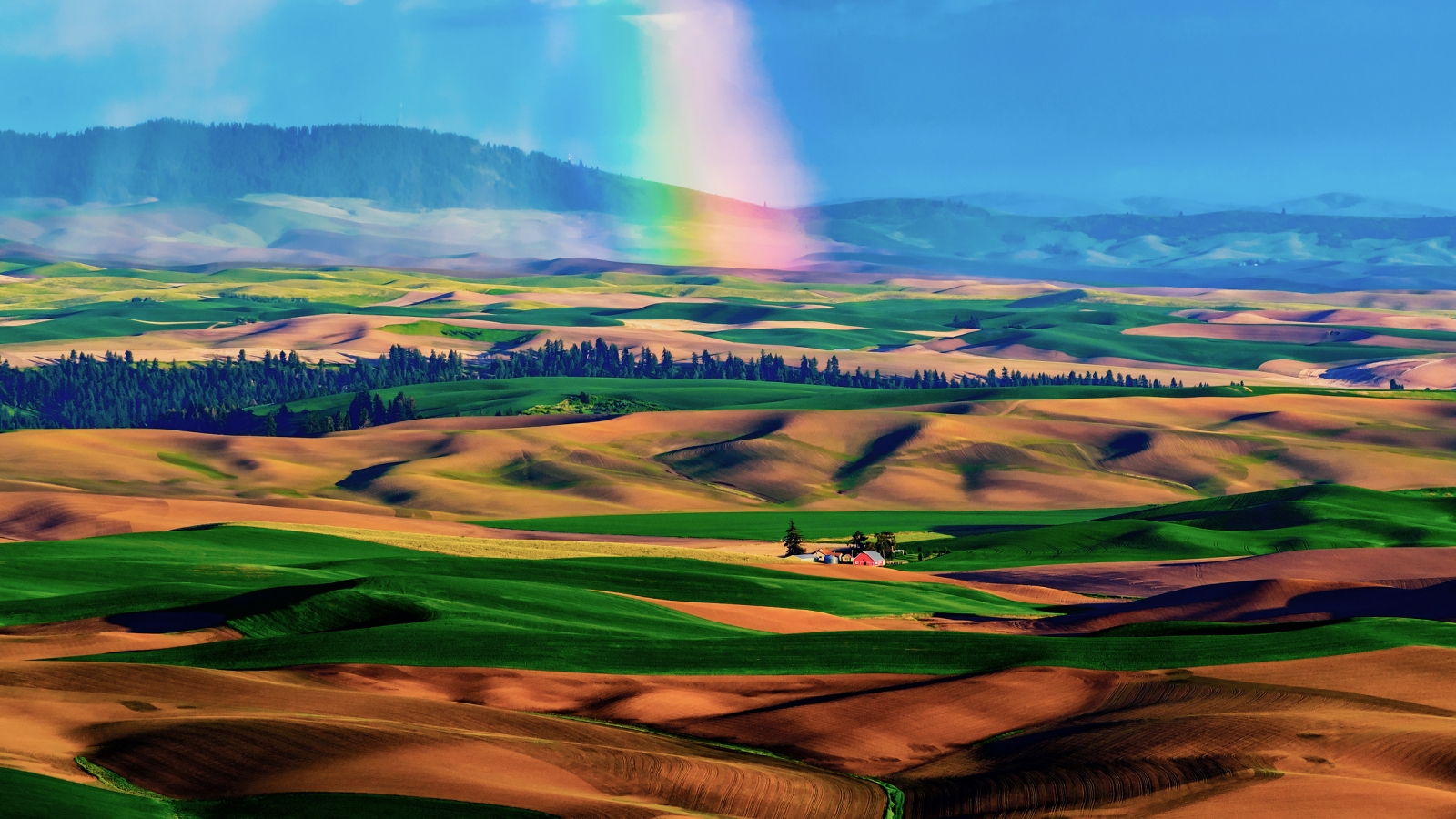 HDR Rainbow Landscape for 1600 x 900 HDTV resolution