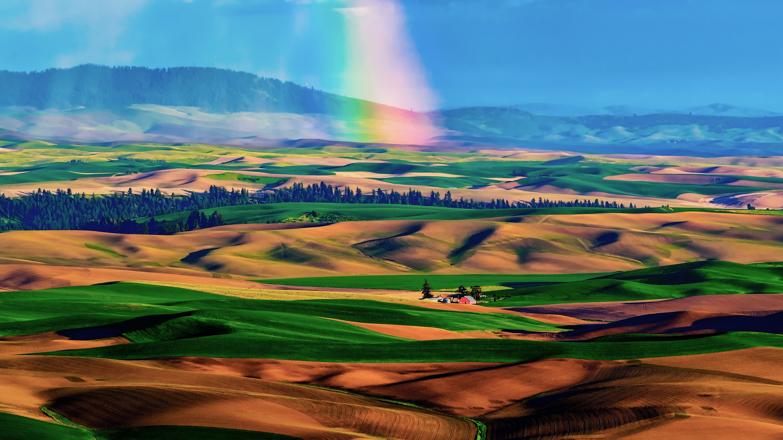 HDR Rainbow Landscape for 2560x1440 HDTV resolution