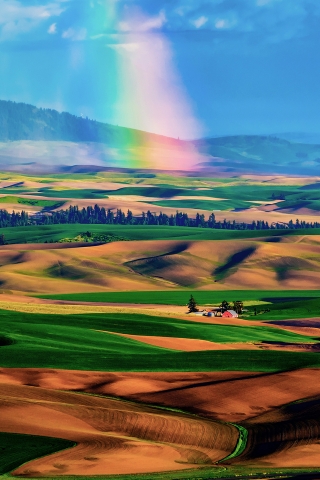HDR Rainbow Landscape for 320 x 480 iPhone resolution