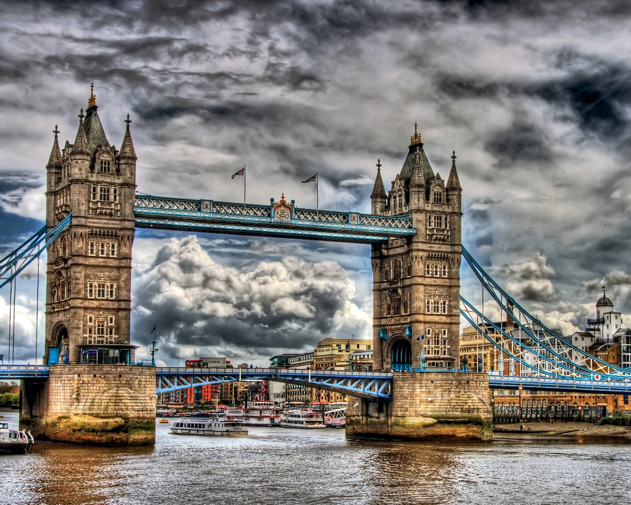 HDR Tower Bridge for 1280 x 1024 resolution