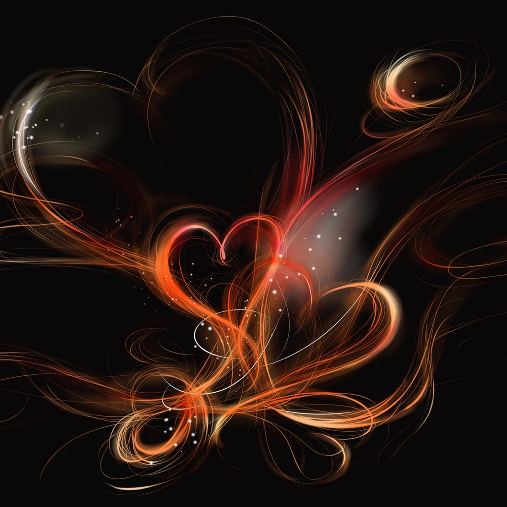 Heart Designs for 1024 x 1024 iPad resolution
