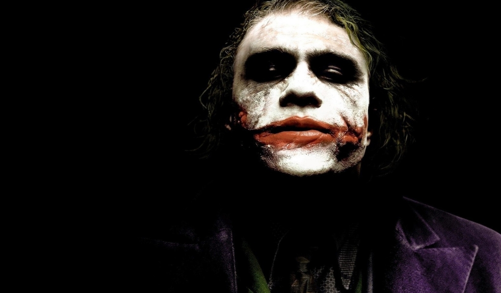 Heath Ledger The Joker for 1024 x 600 widescreen resolution