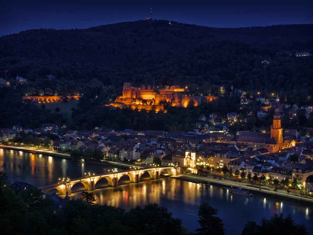 Heidelberg Night Lights for 1024 x 768 resolution
