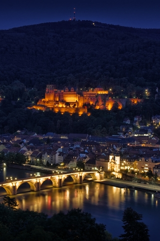 Heidelberg Night Lights for 320 x 480 iPhone resolution