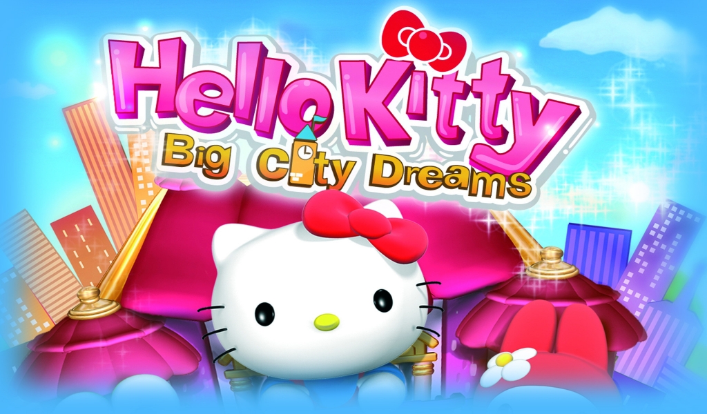 Hello Kitty Big City for 1024 x 600 widescreen resolution