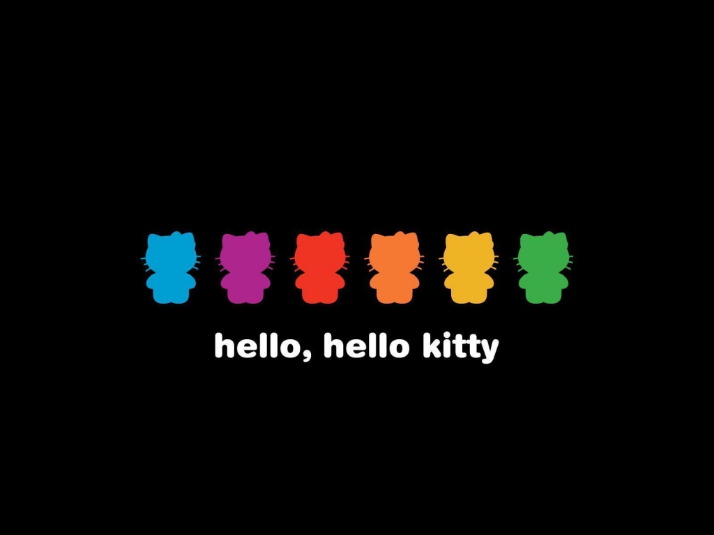 Hello Kitty Shapes for 1024 x 768 resolution