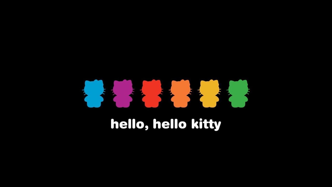 Hello Kitty Shapes for 1280 x 720 HDTV 720p resolution