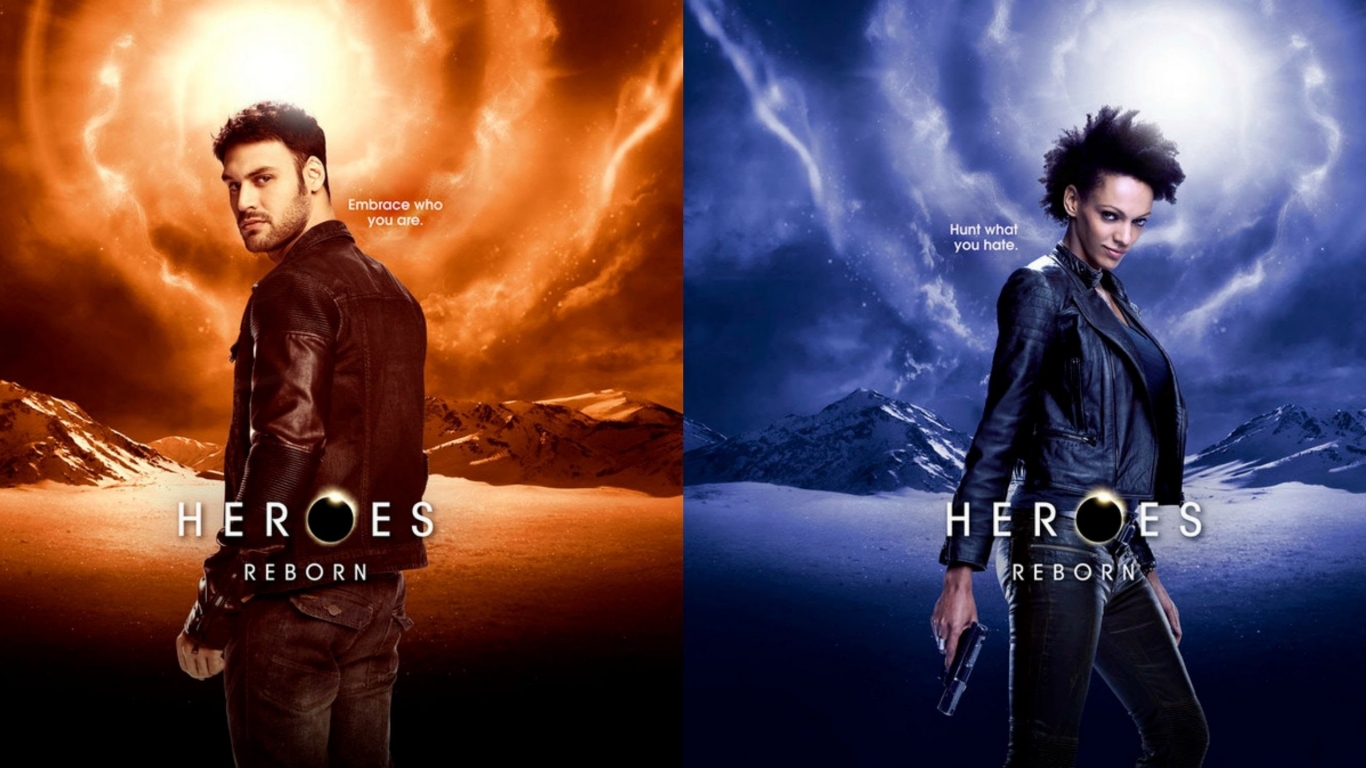Heroes Reborn Carlos Gutierrez and Joanne Collins for 1366 x 768 HDTV resolution