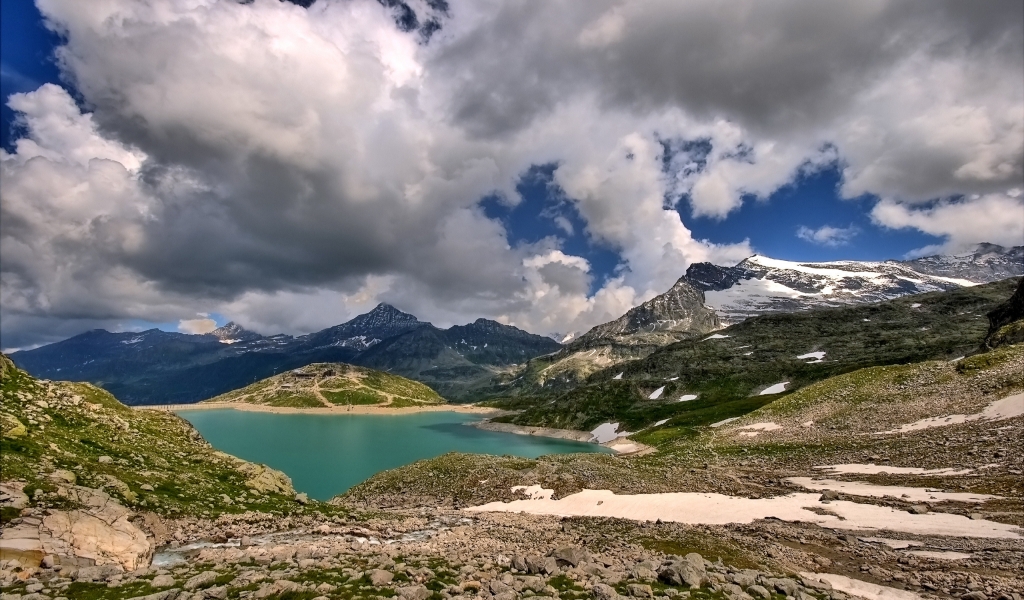 High Alpine Landscape for 1024 x 600 widescreen resolution