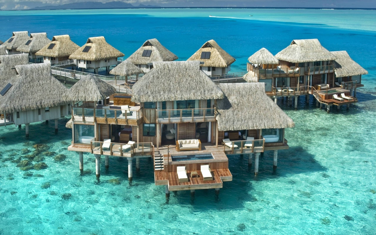 Hilton Bora Bora for 1280 x 800 widescreen resolution