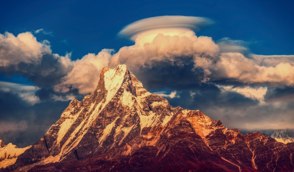 Himalayas Mountains Nepal for 1024 x 600 widescreen resolution