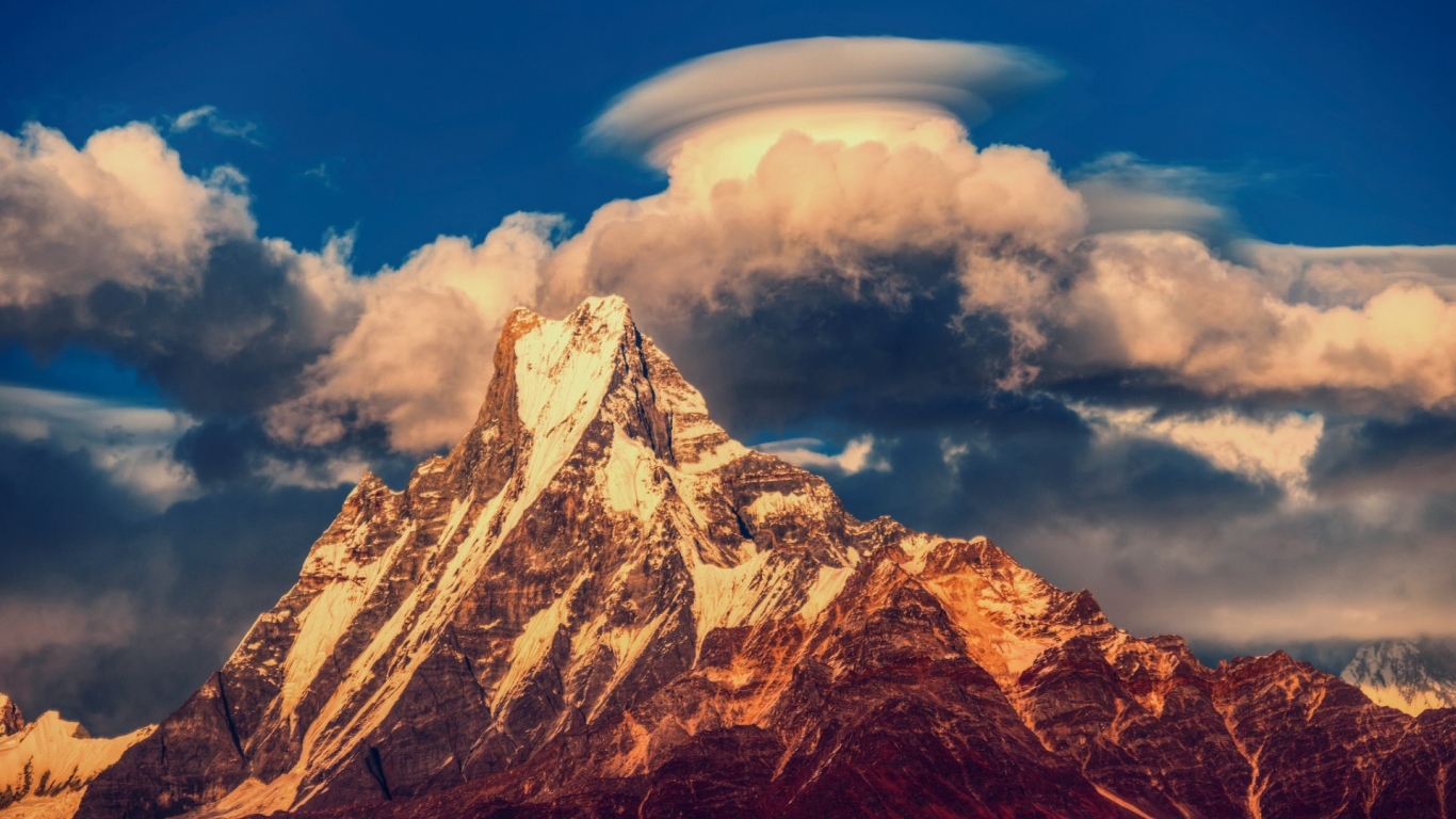 Himalayas Mountains Nepal for 1366 x 768 HDTV resolution