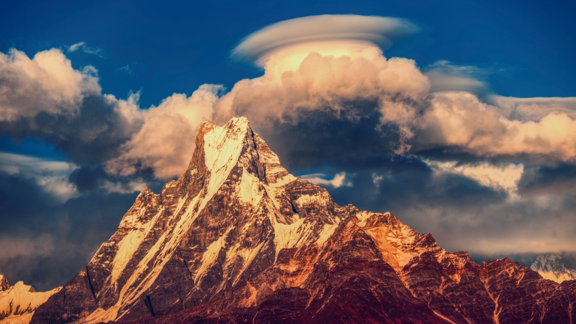 Himalayas Mountains Nepal for 1920 x 1080 HDTV 1080p resolution