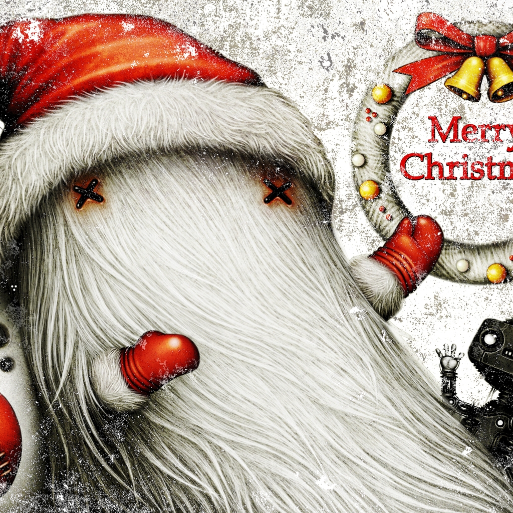 Ho Ho Merry Christmas for 1024 x 1024 iPad resolution