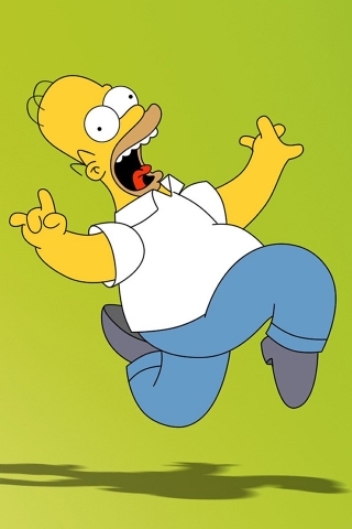 Homer Simpson for 320 x 480 iPhone resolution