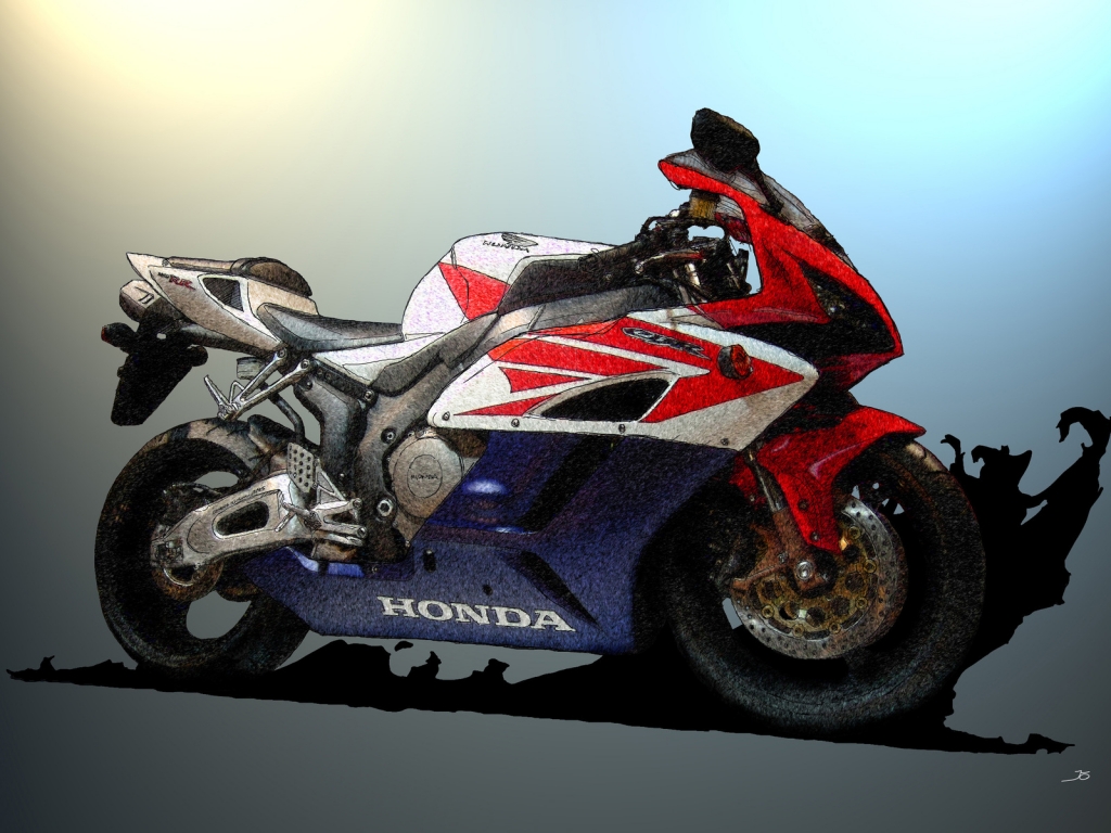 Honda CBR Sketch for 1024 x 768 resolution