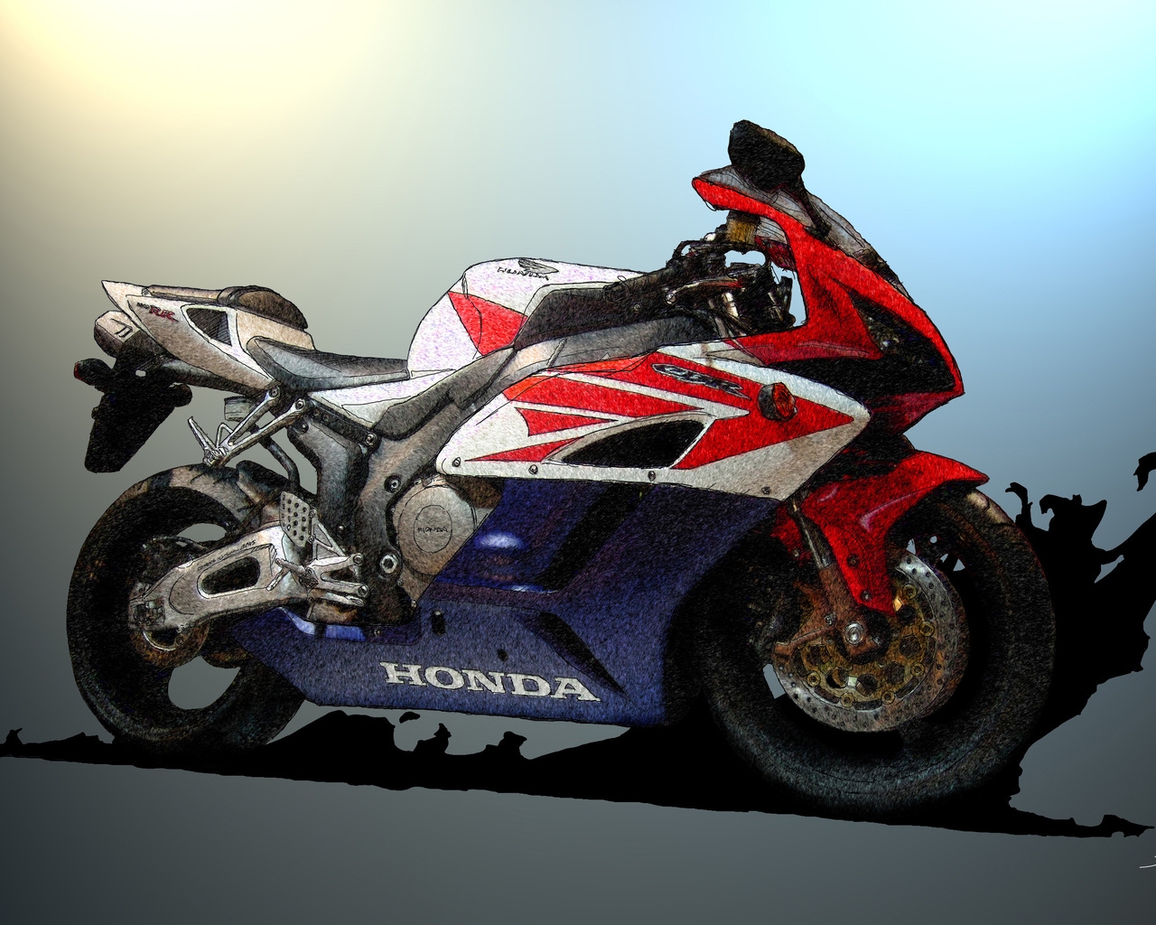 Honda CBR Sketch for 1280 x 1024 resolution