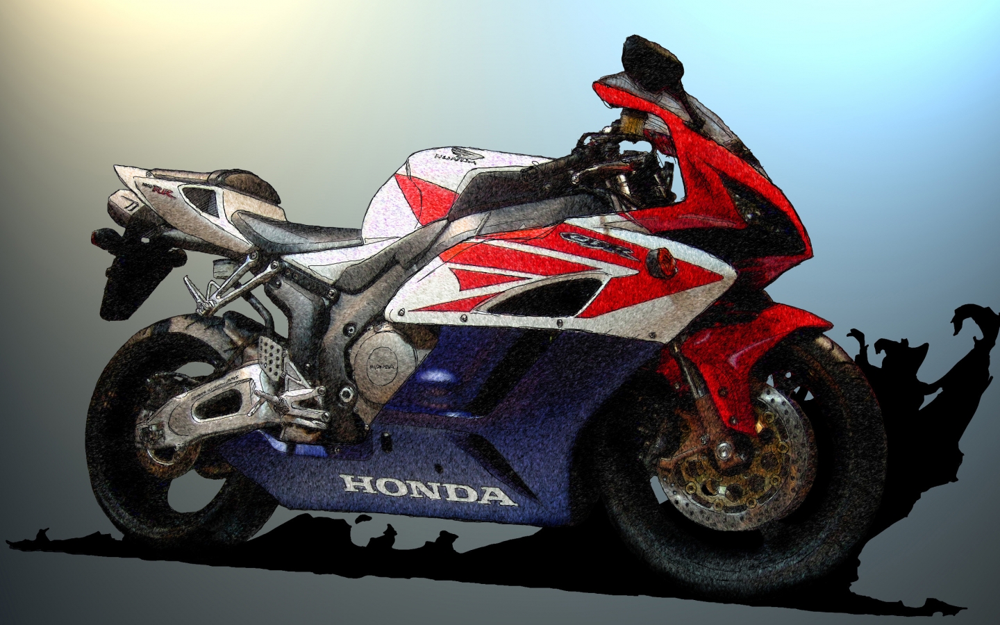 Honda CBR Sketch for 1440 x 900 widescreen resolution